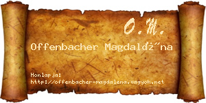 Offenbacher Magdaléna névjegykártya